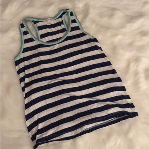 Charming Charlie blue striped tank top